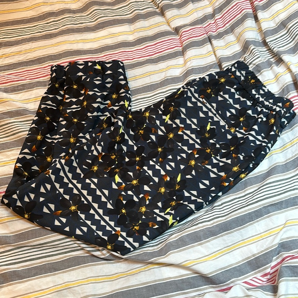 J crew size 2 printed fancy lined jogger